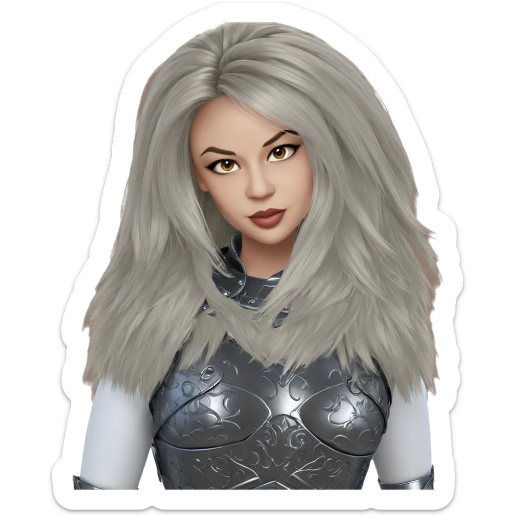 fierce beauty in armor sticker