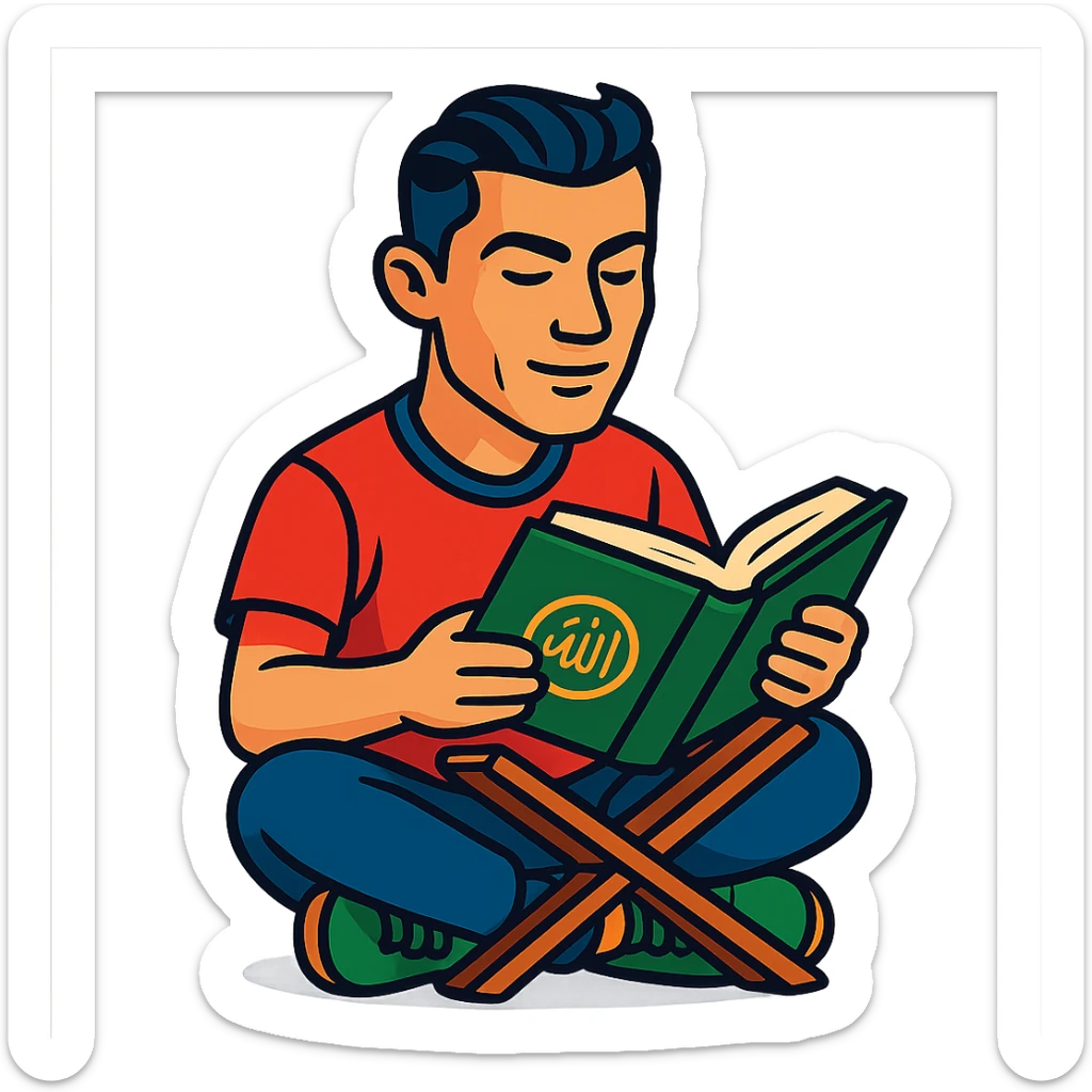 Ronaldo reading the Quran sticker