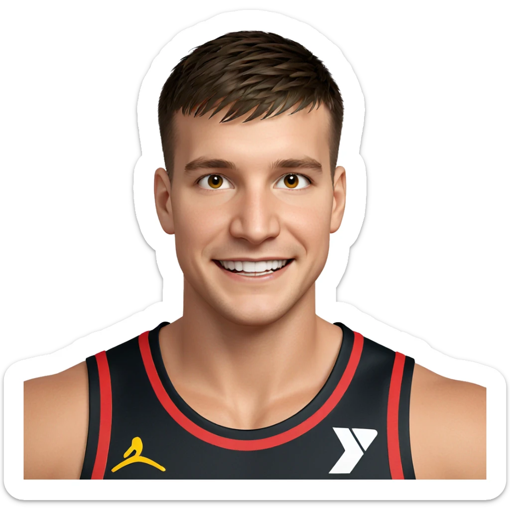 smiling boy in sportswear sticker