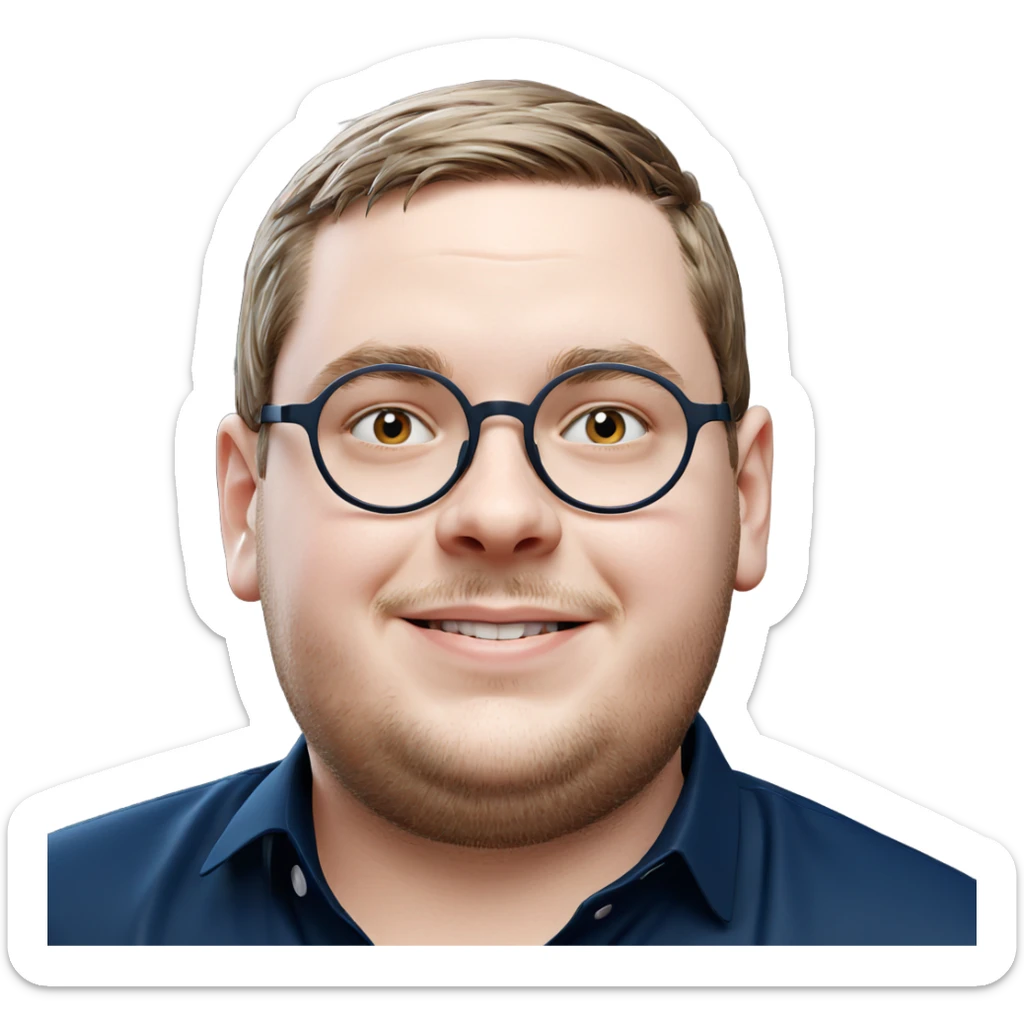 smiling boy in stylish shirts sticker