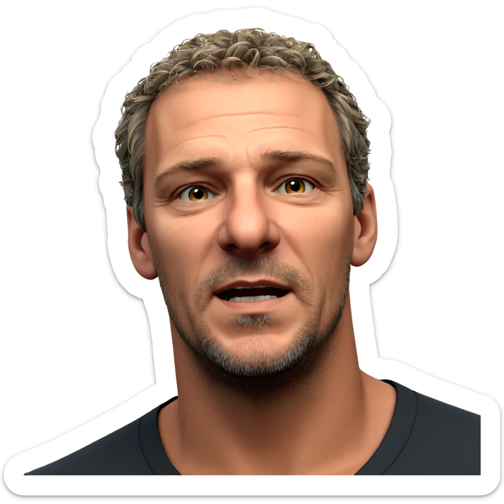 portrait of a bearded man sticker