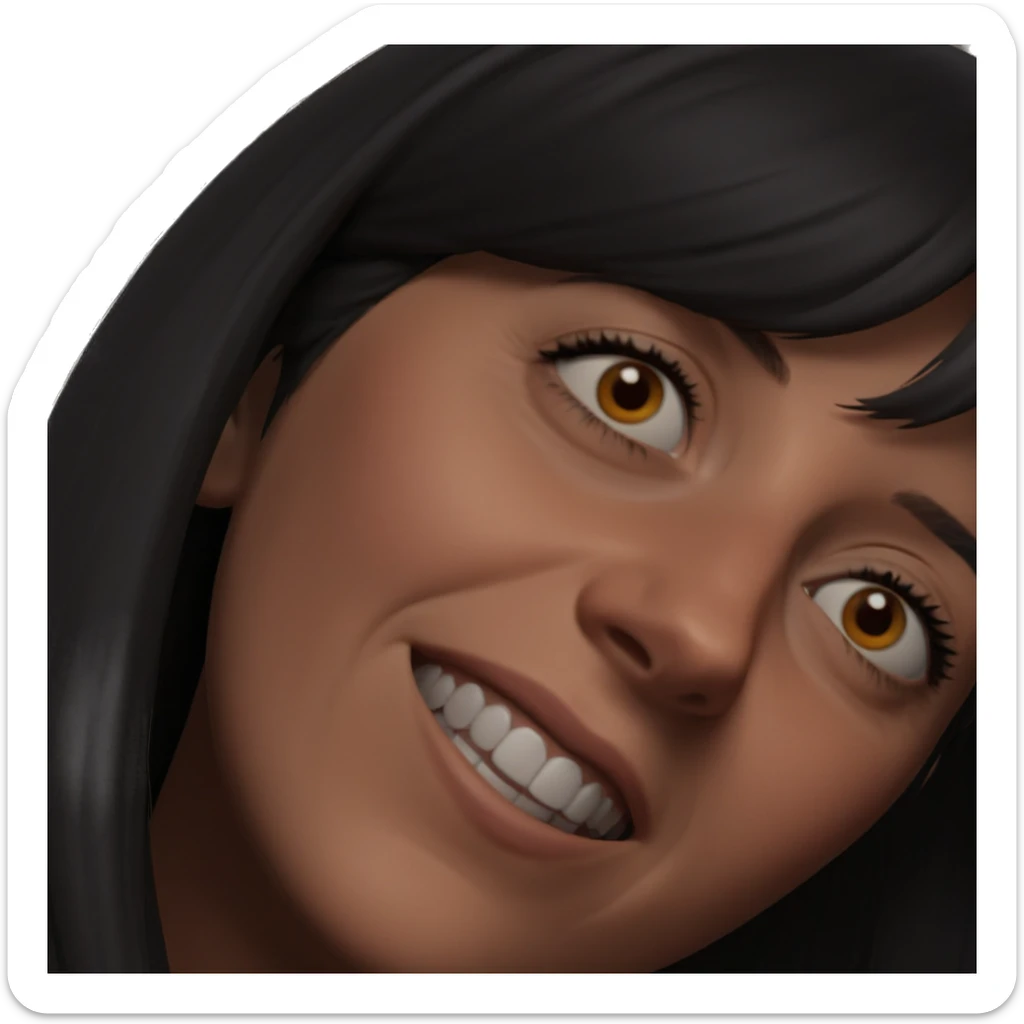 girl gazing into distance sticker