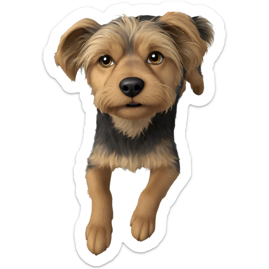 realistic dog looking at viewer sticker