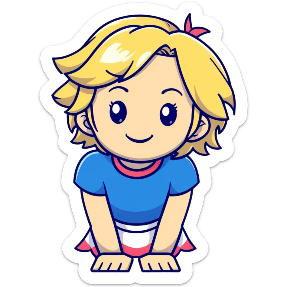 Smiling Lucy Heartfilia from Fairy Tail with blonde hair sticker