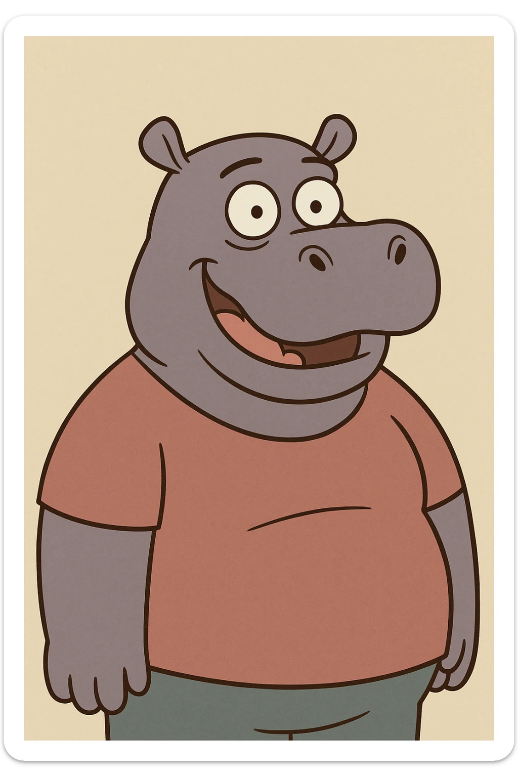 Hippo sticker