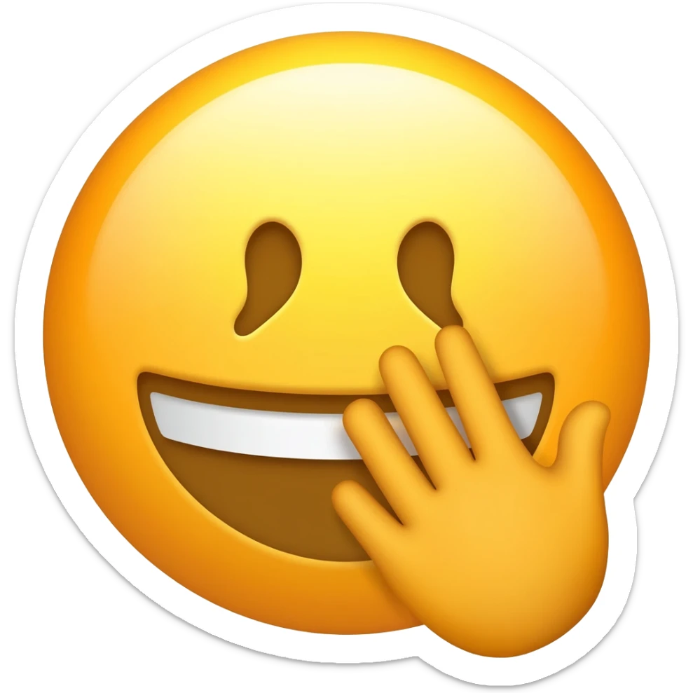 emoji bostezando mano en la boca sticker