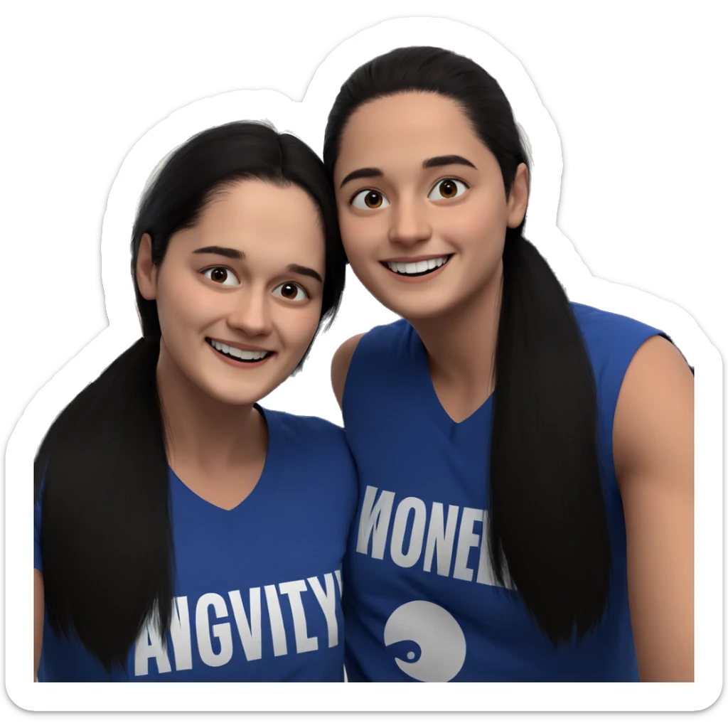 smiling boy in blue shirt sticker