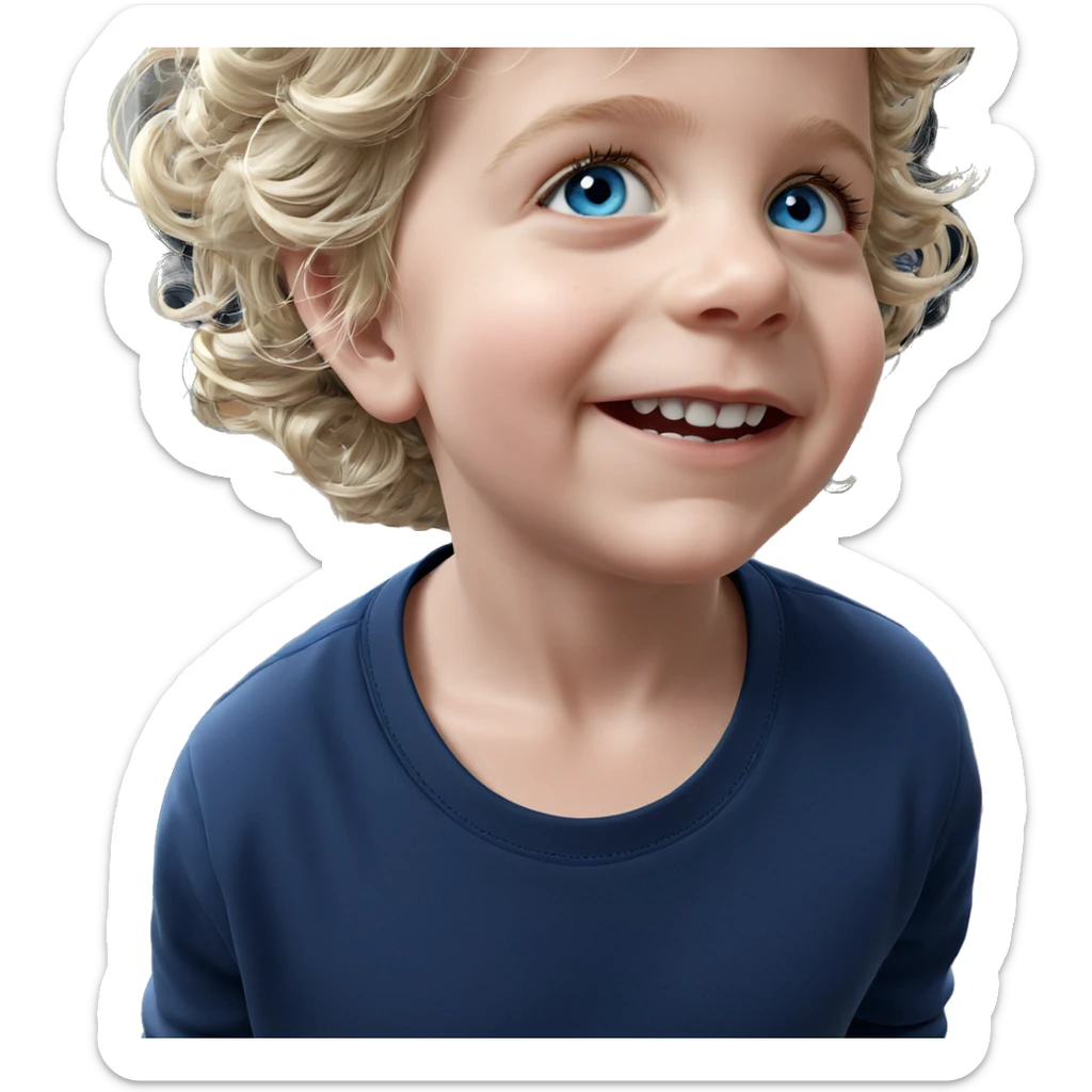 blonde girl with blue eyes sticker