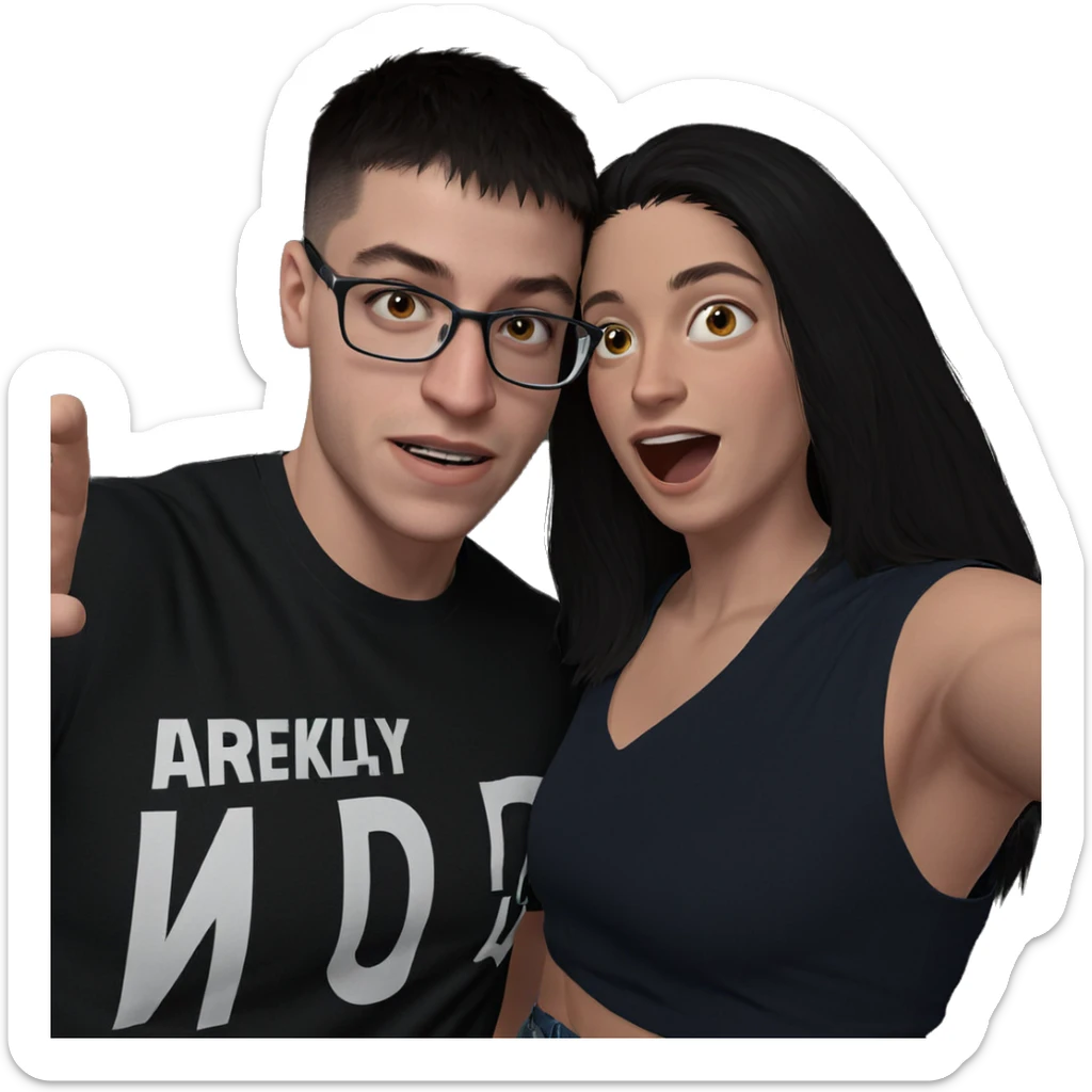 casual moment with friends sticker