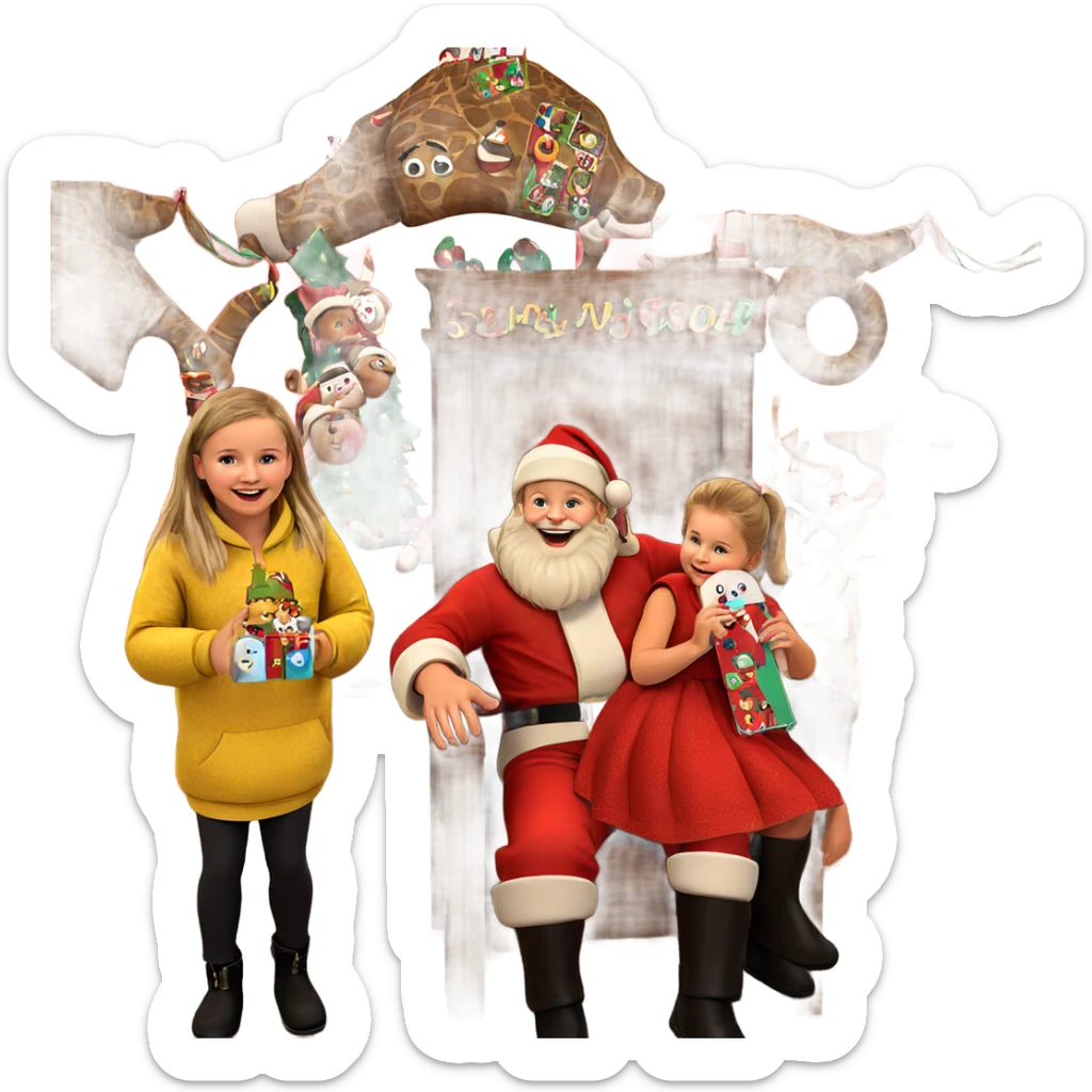 christmas fun with santa crew sticker