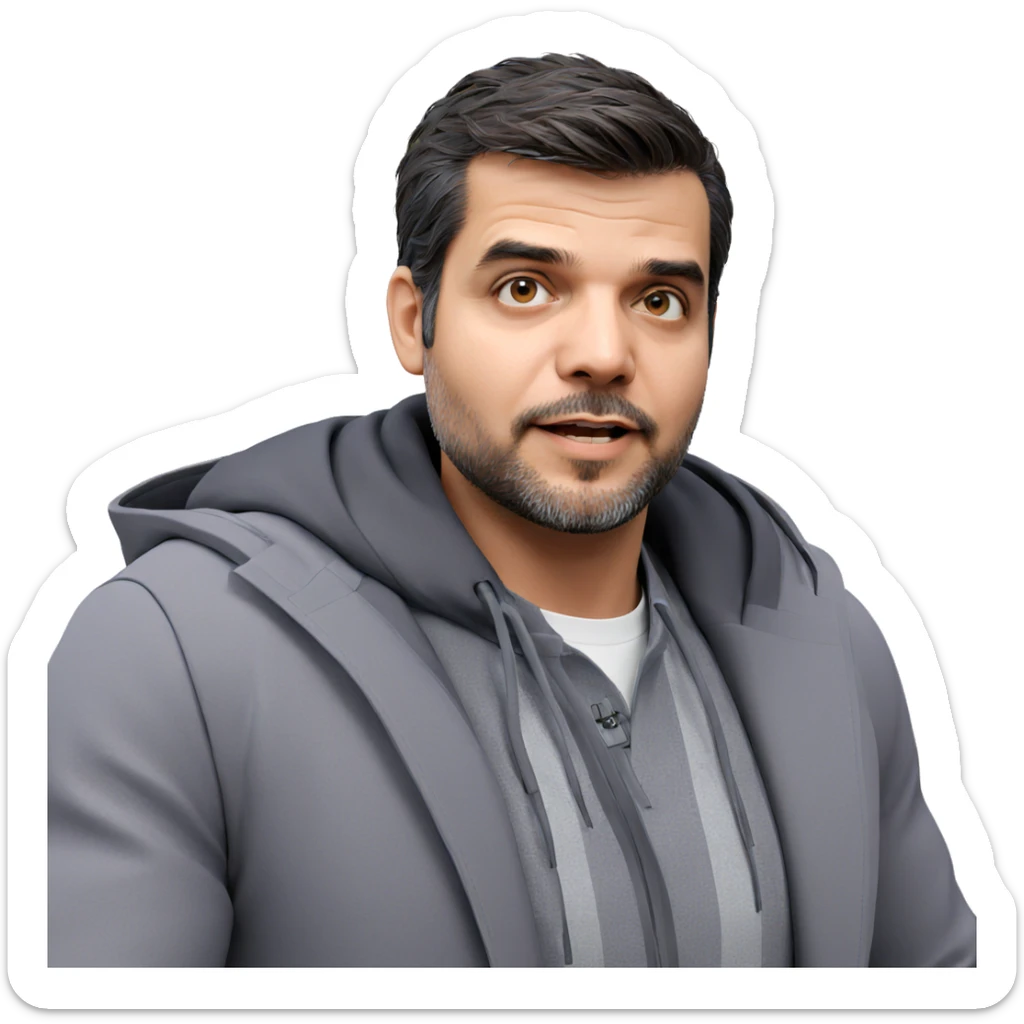 stylish male with beard sticker