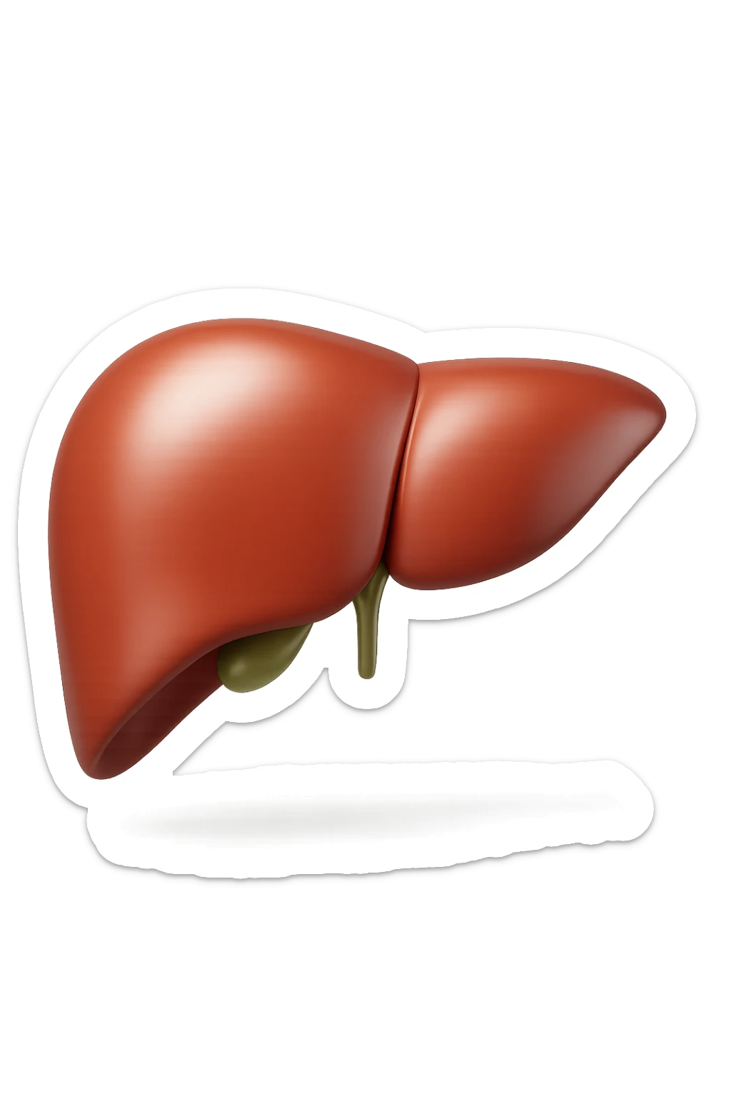 fegato depurato 3d sticker