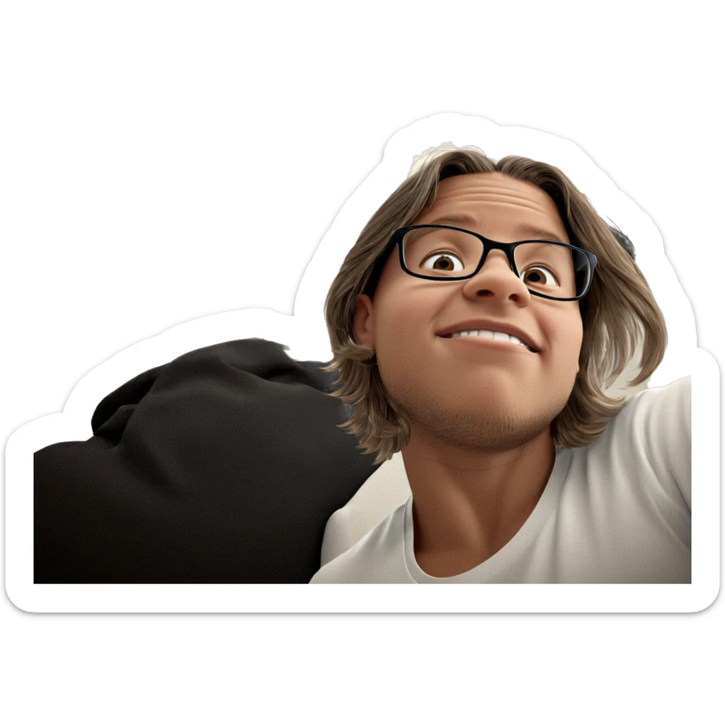 solo male in white shirt sticker