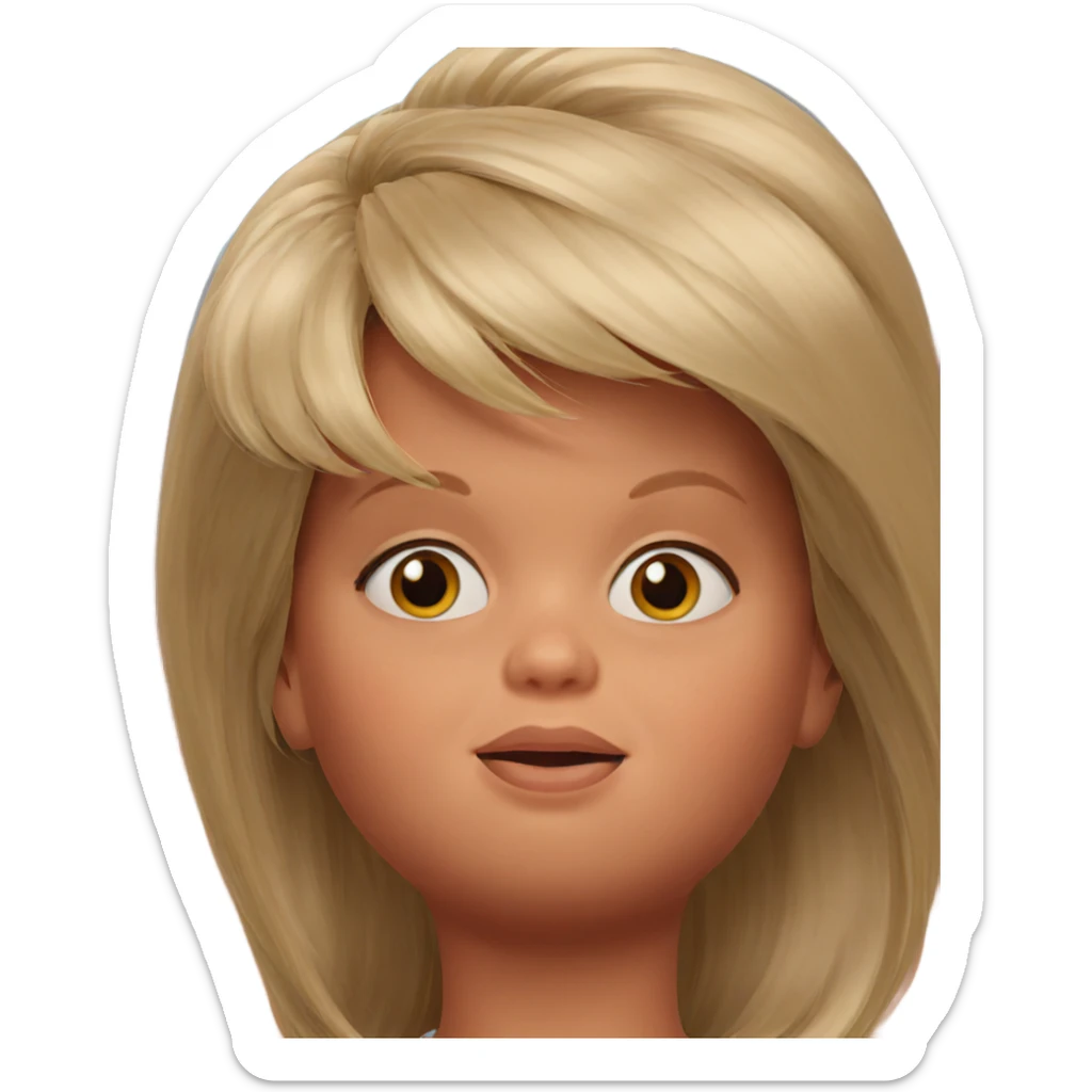 blonde girl portrait sticker
