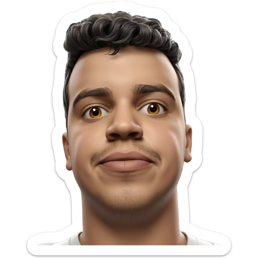 realistic portrait of a man sticker