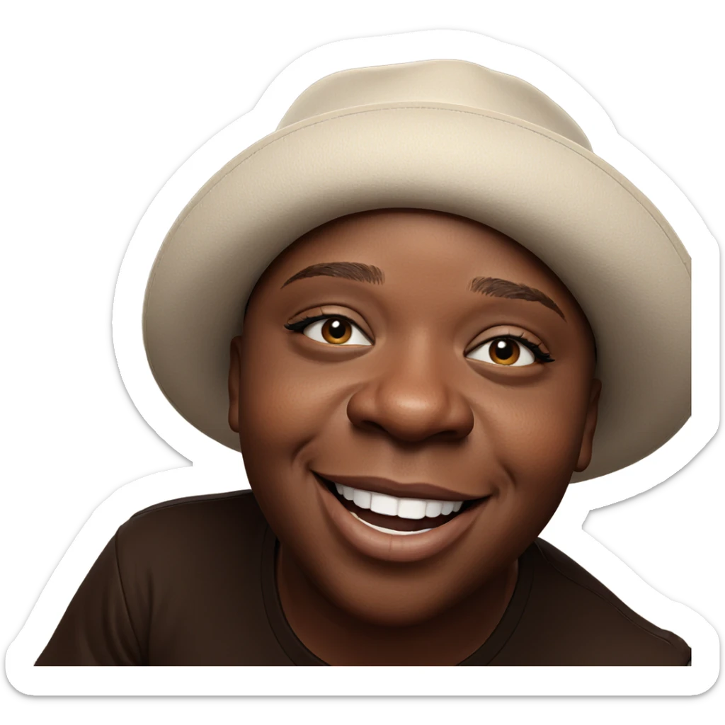 happy boy in a hat sticker