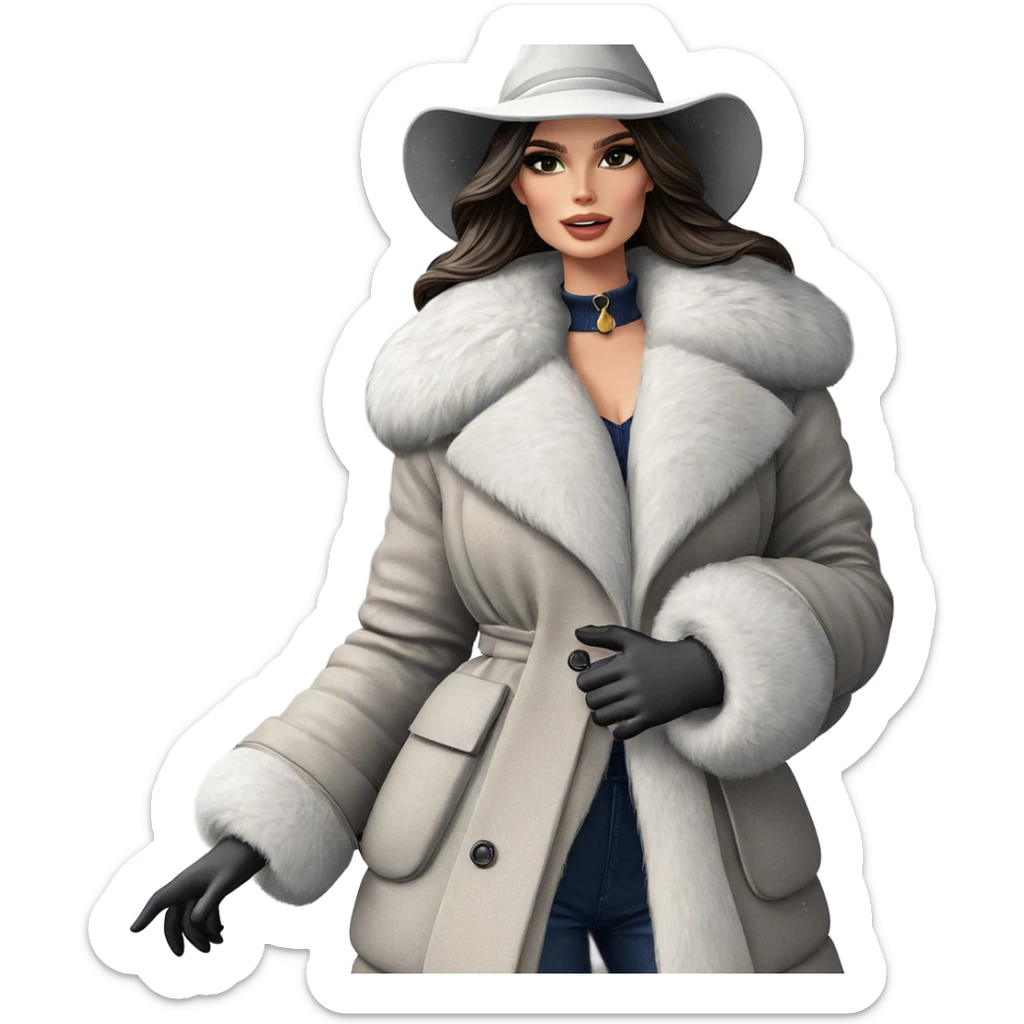 winter beauty in the snow sticker