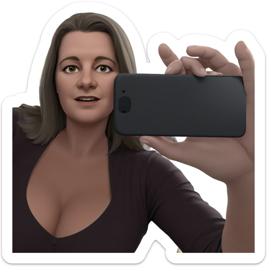 girl taking selfie indoors sticker