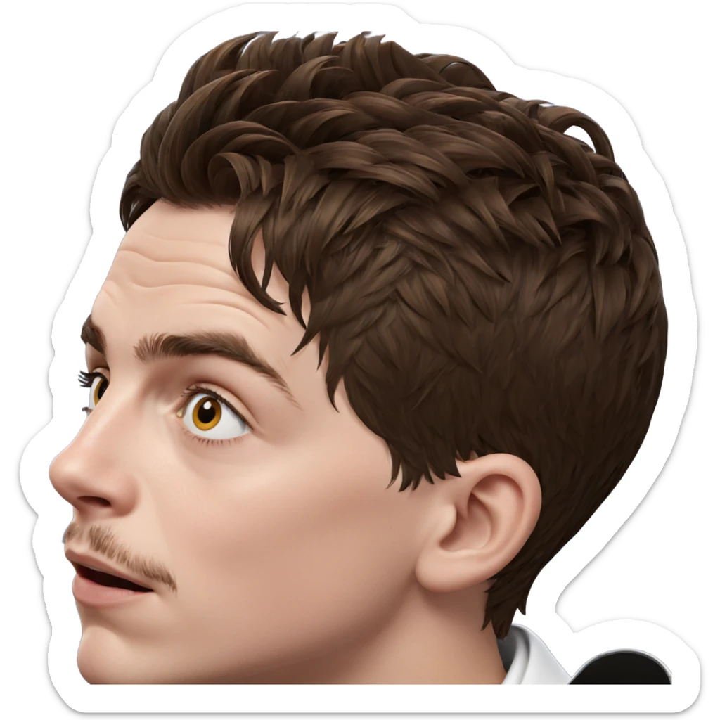 realistic portrait of a boy sticker