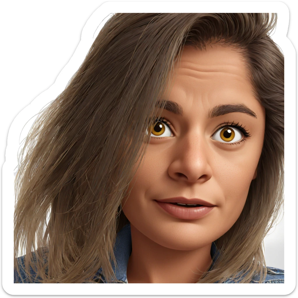 portrait of a girl sticker