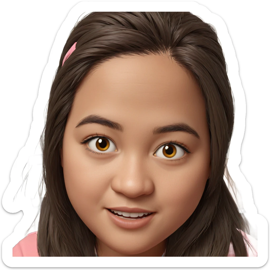 realistic portrait of girl sticker