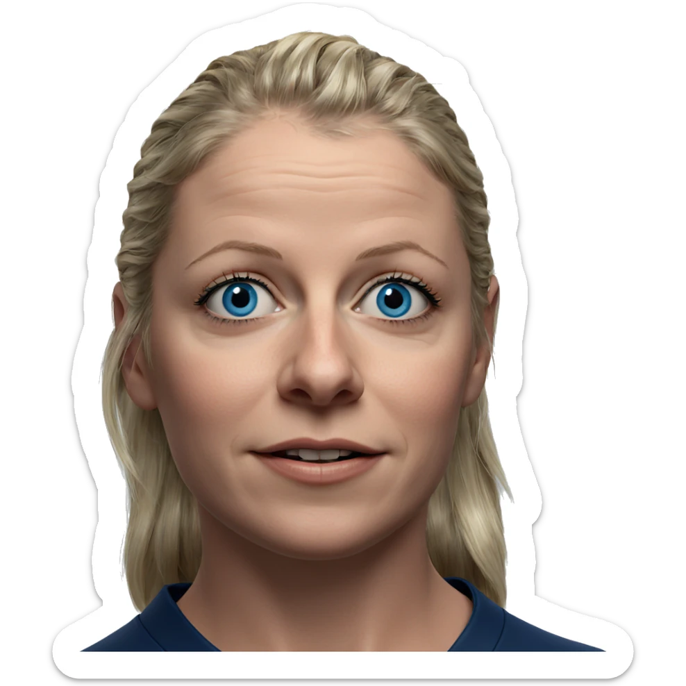blonde girl with blue eyes sticker