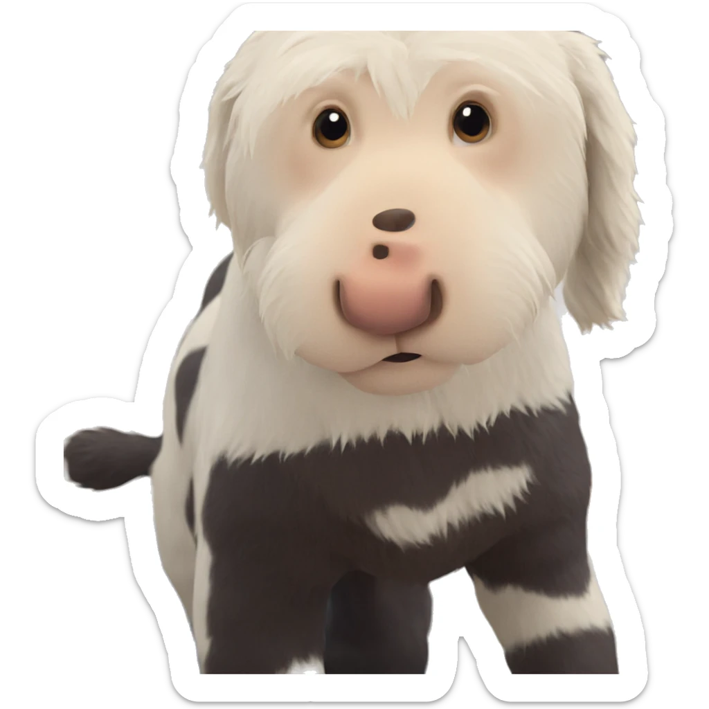 lonely animal in focus sticker