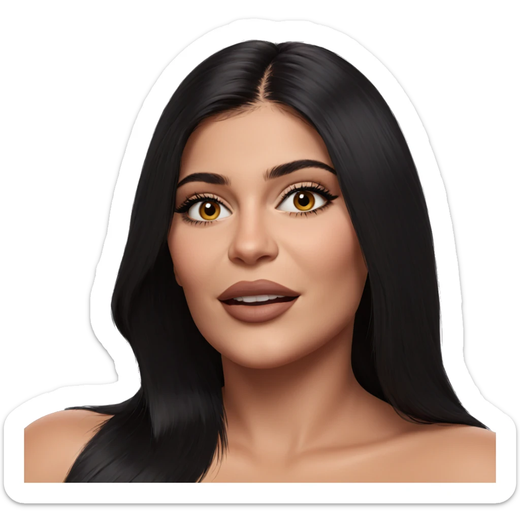 realistic portrait of girl sticker