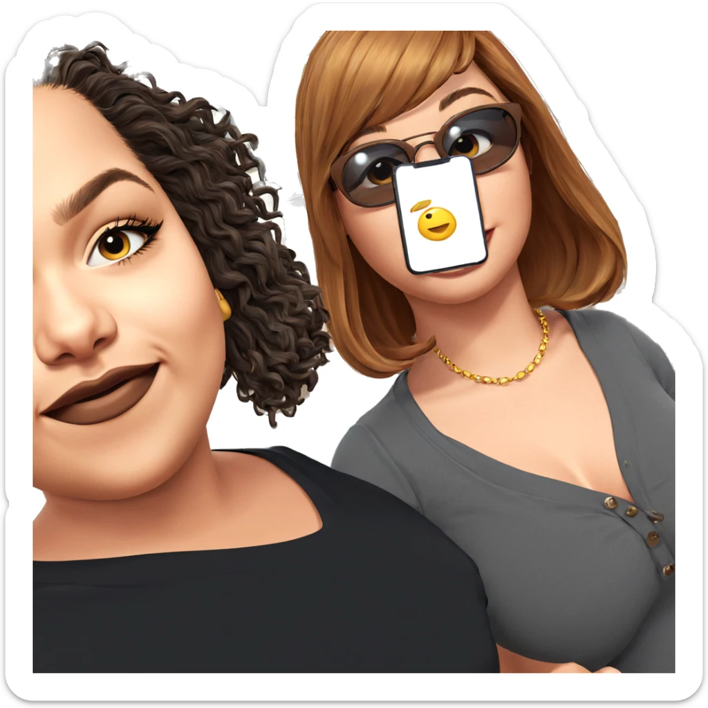 friends enjoying sunny day sticker