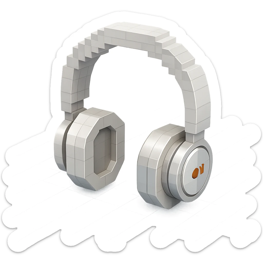 white Sony headphones with a metallic finish sticker