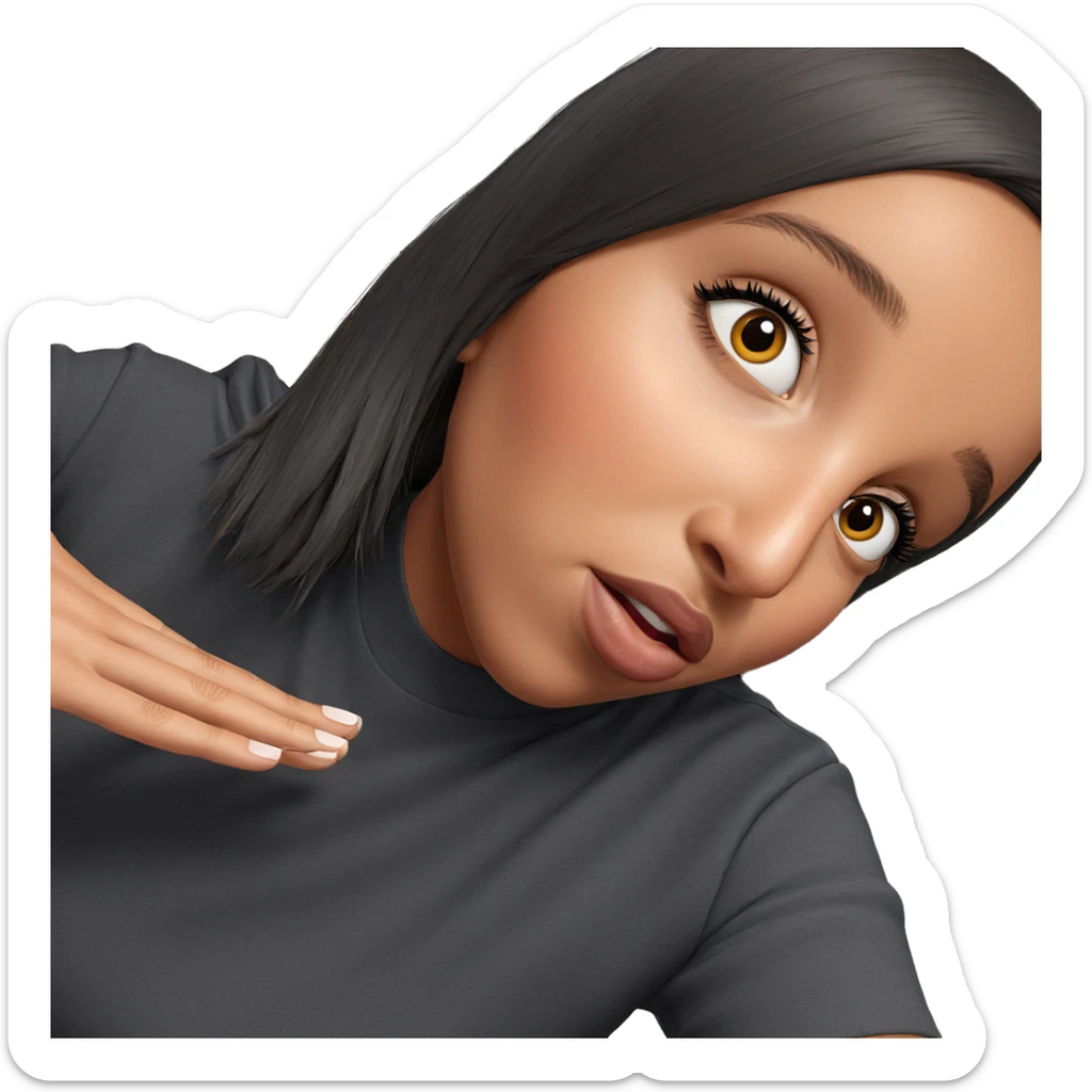 realistic portrait of girl sticker