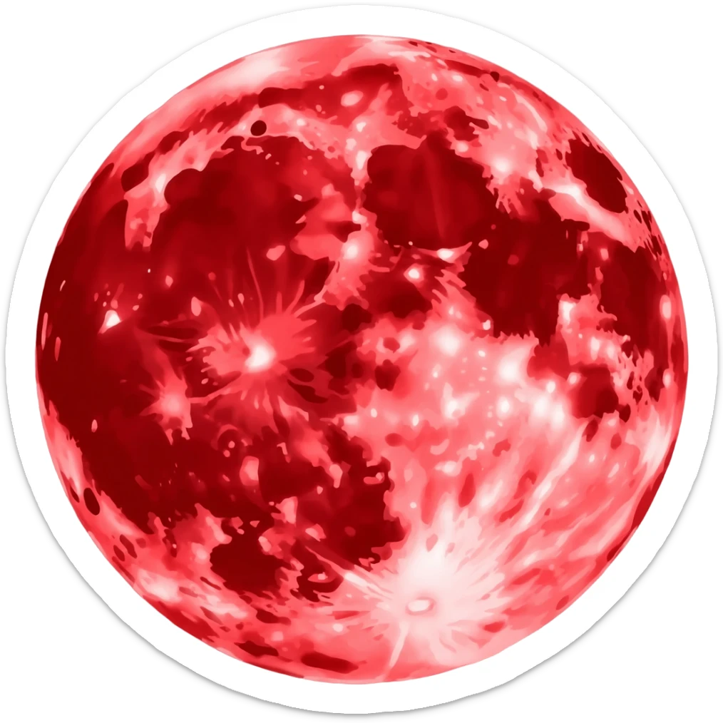 Bloody moon sticker