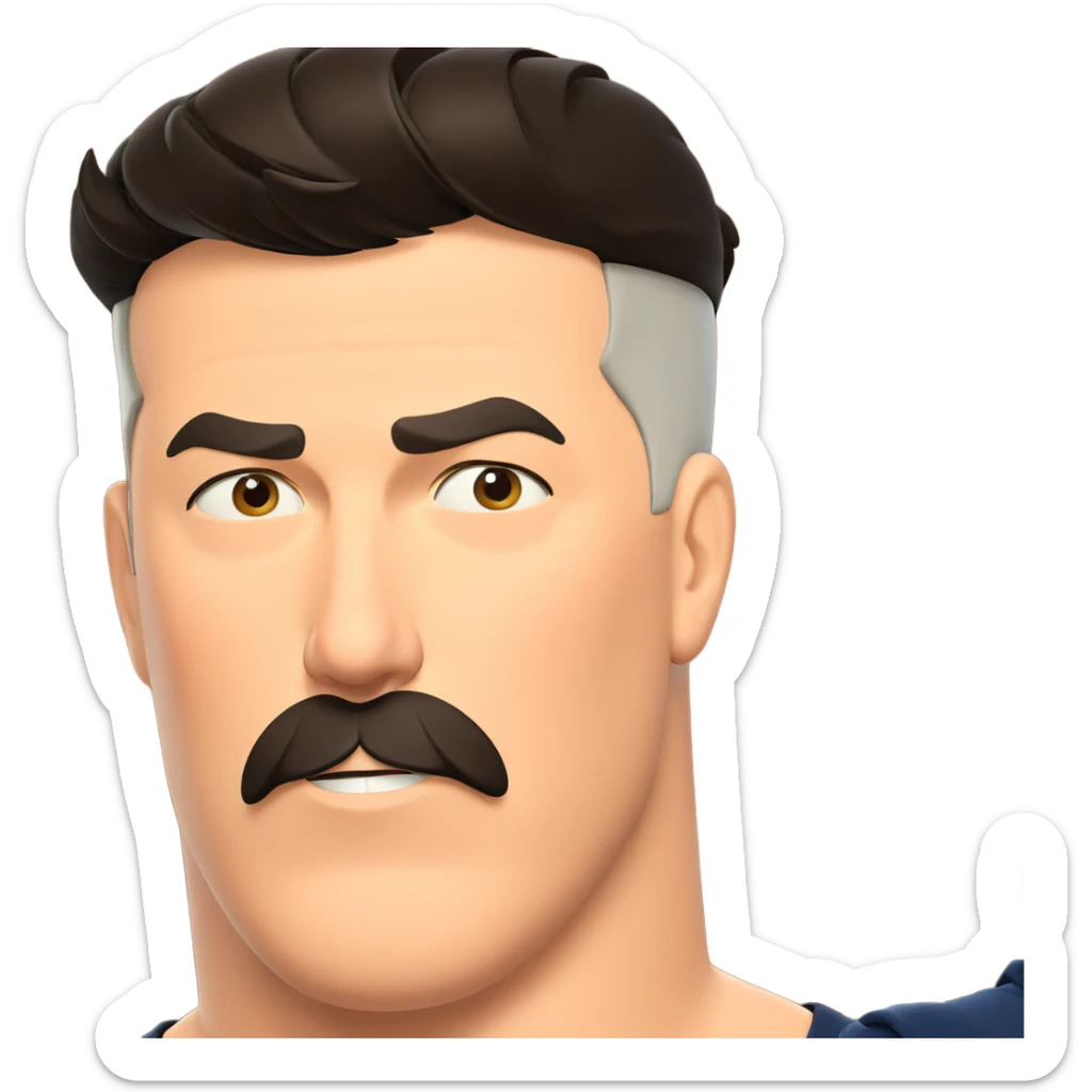 charming guy with wine glass sticker