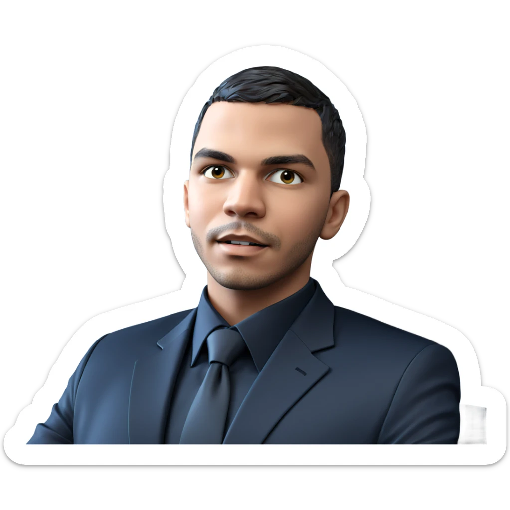 formal parody of a businessman sticker