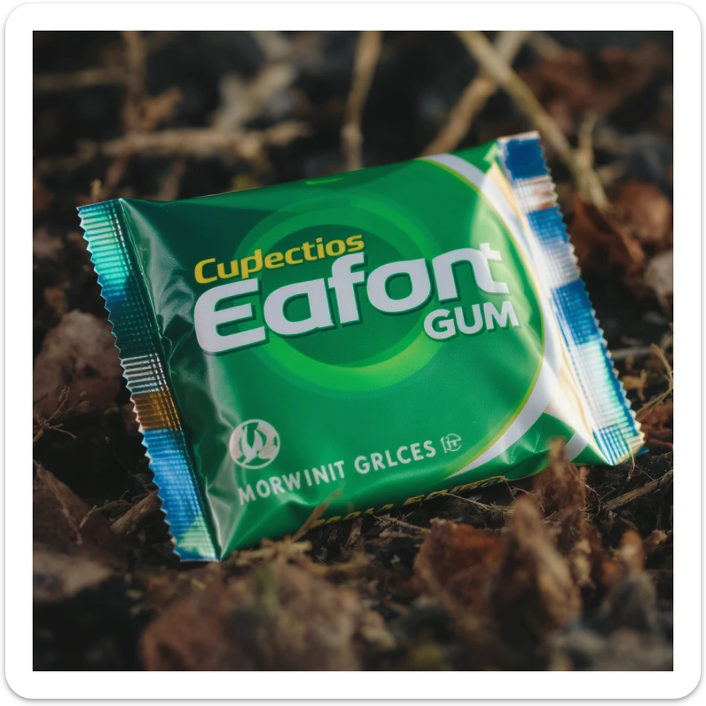 a packet of gum, realistic style sticker