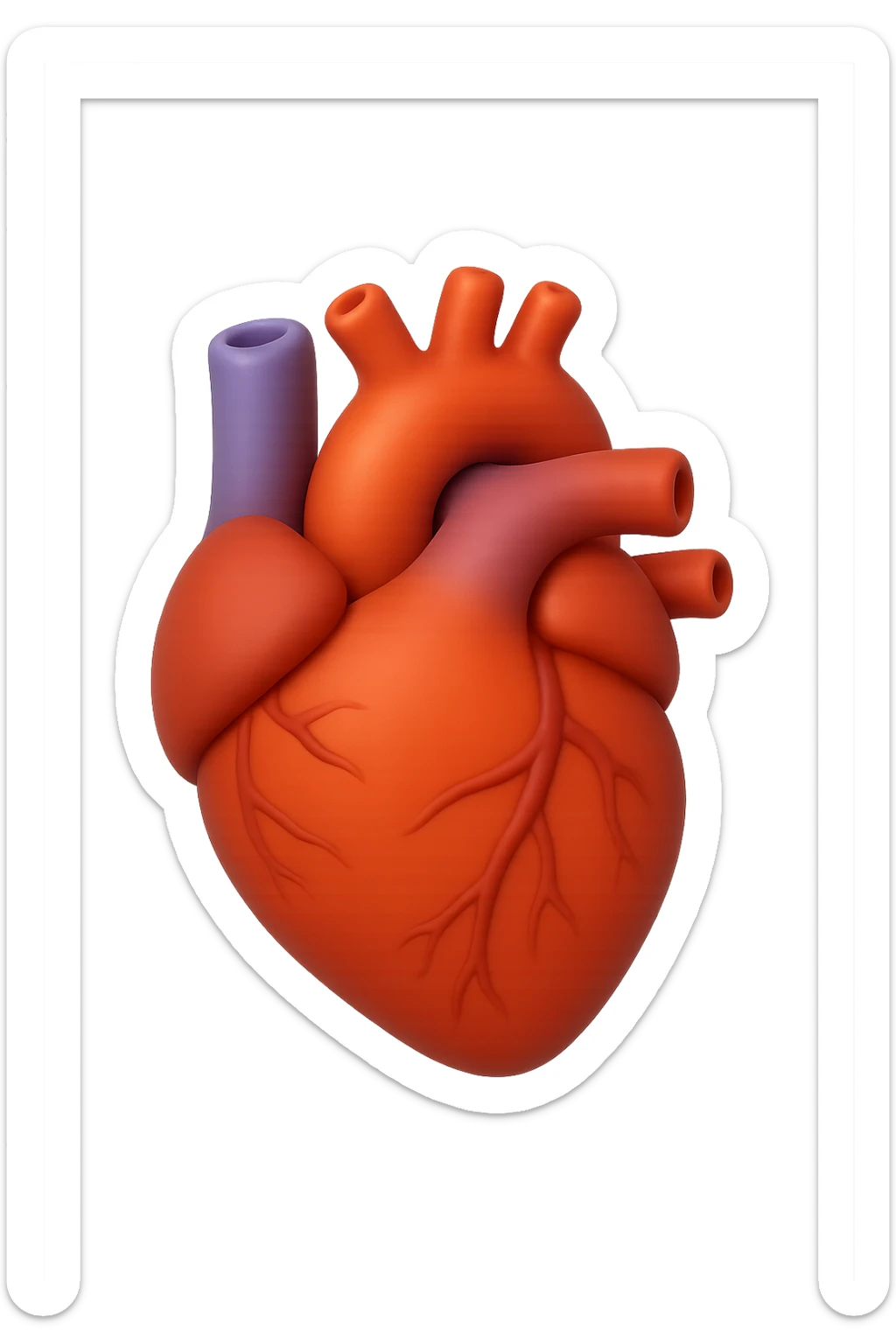emoji 3d stile iphone di cuore anatomico umano sticker