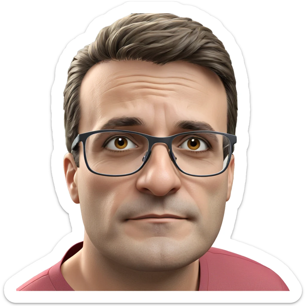 casual portrait of a boy sticker