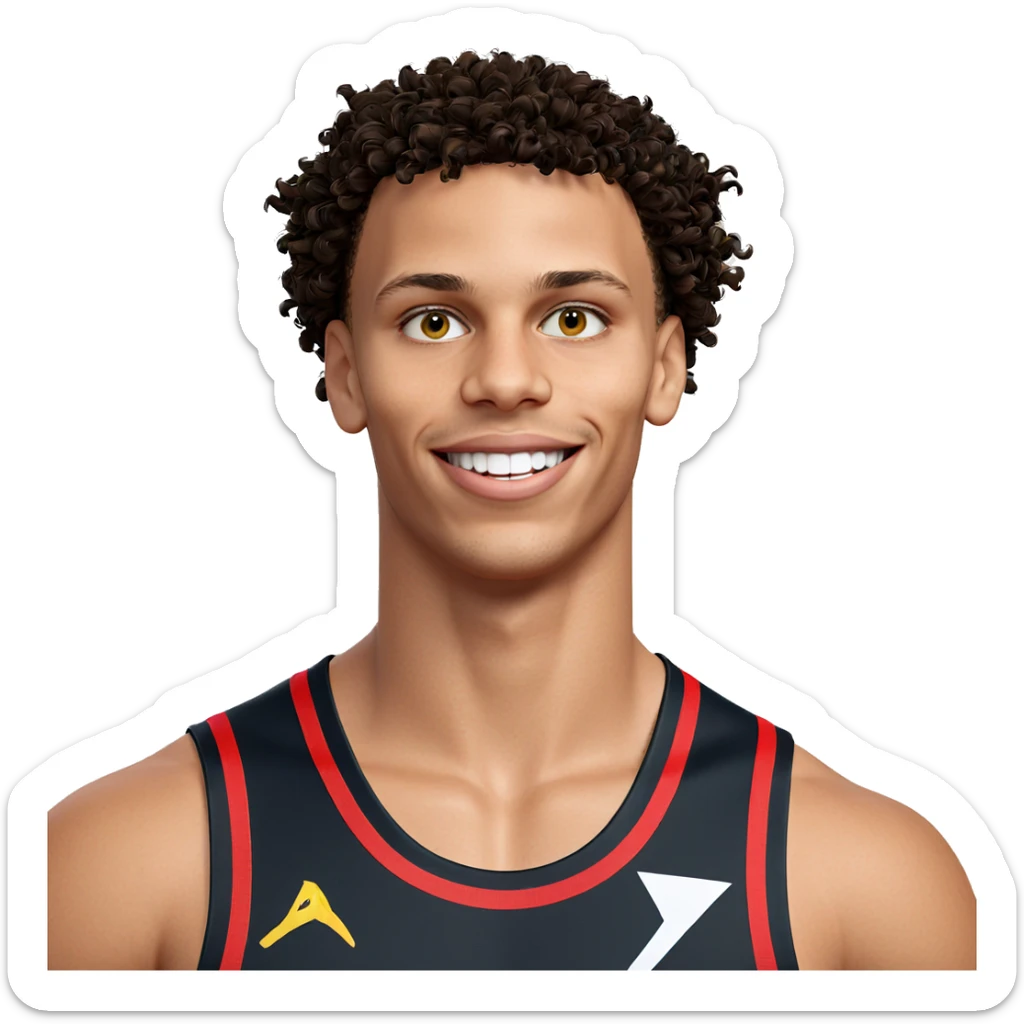 smiling boy in sportswear sticker