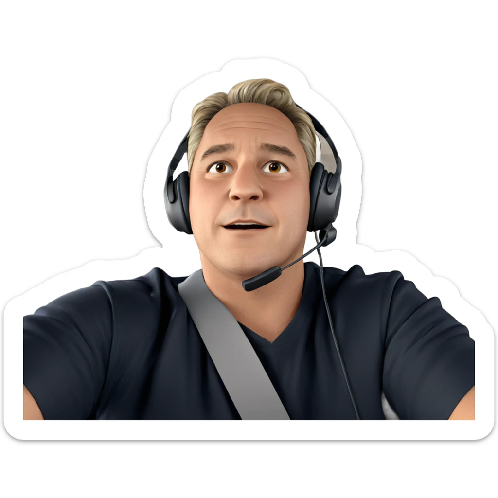 charming boy with headphones sticker