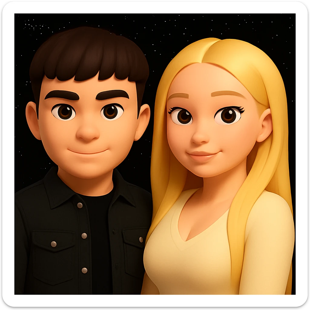 Make the upper body of the girl slightly more voluminous for a more balanced silhouette, while preserving the 3D emoji style and overall appearance. Maintain the 3D fluent emoji look and feel. sticker