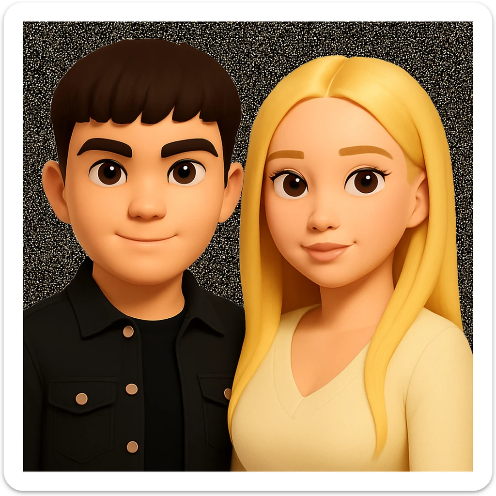 Slightly increase the volume of the upper body of the girl and slightly turn her to face forward, preserving the style of the original image. sticker