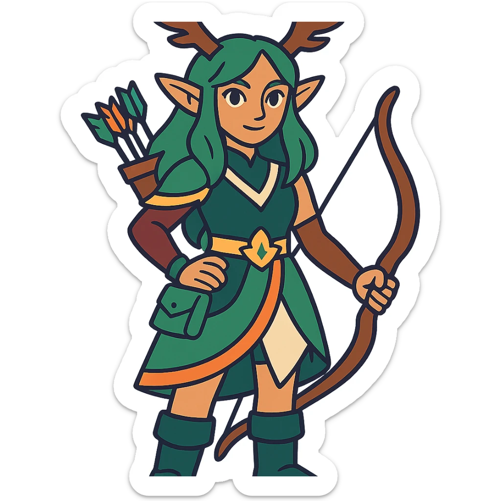 full body Varesa from Genshin Impact sticker