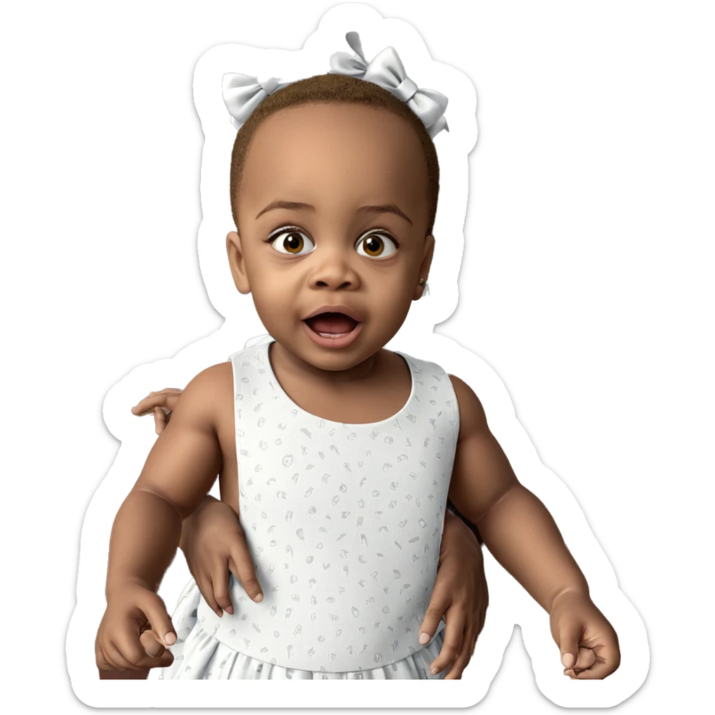 surprised boy in dress sticker