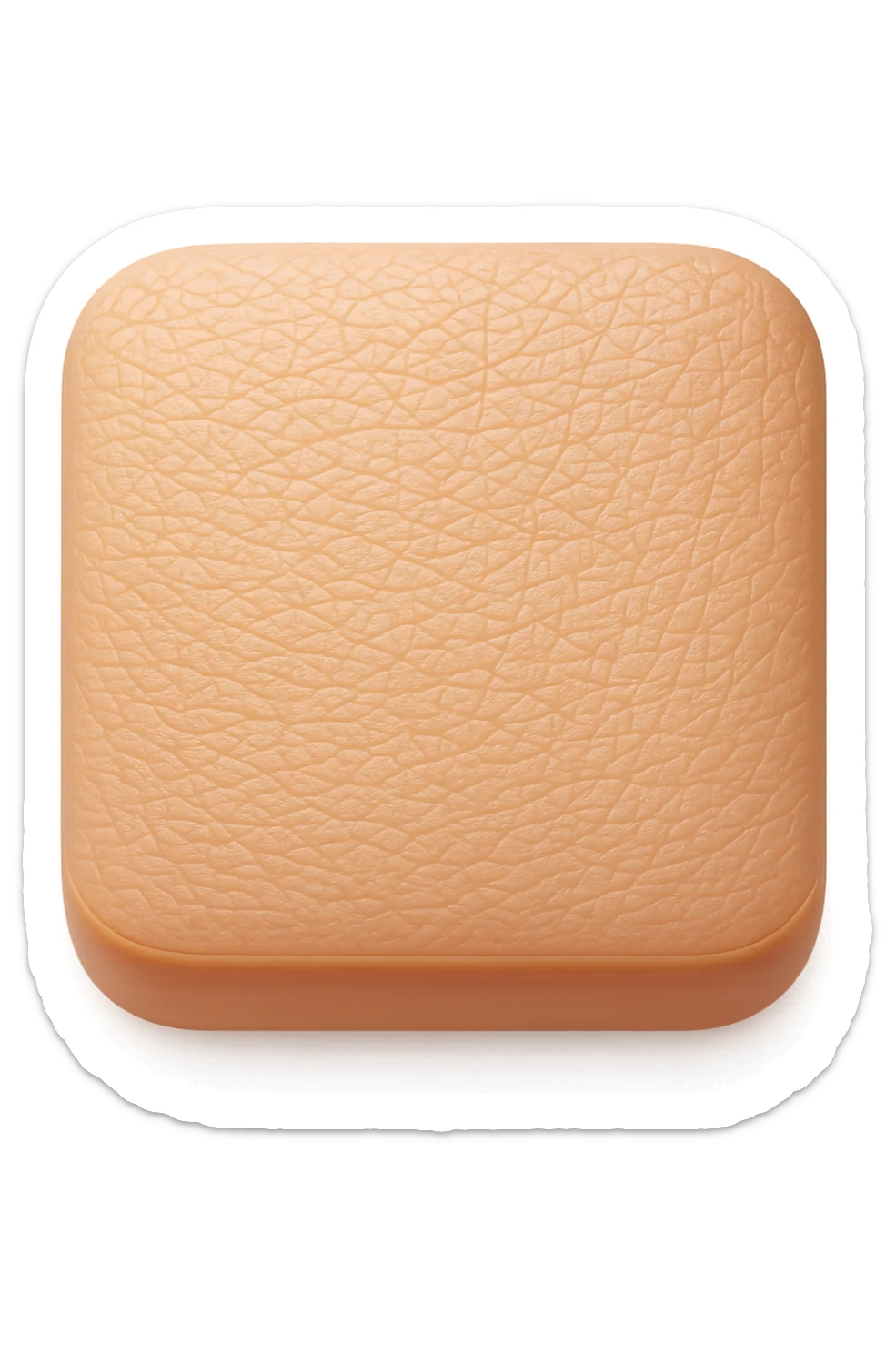 emoji stile iphone di porzione di epidermide umana, iperrealistica 4k sticker