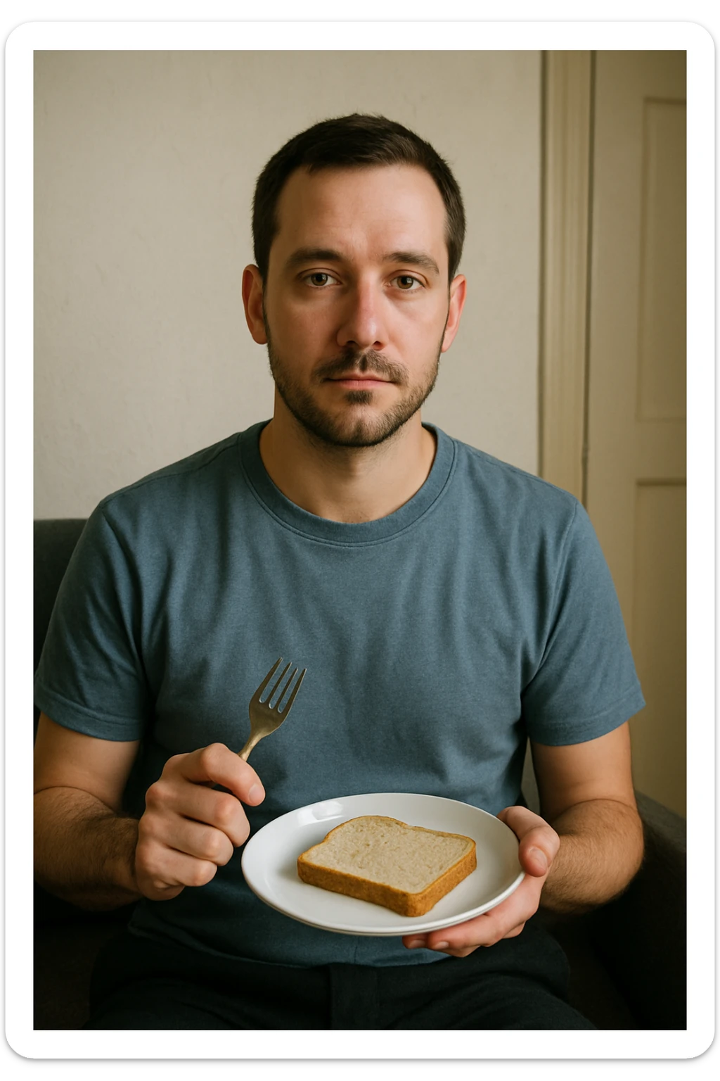 sartarosh xonada shunchaki tarelka v vilka ushlab utirsin tarelkada esa faqat non bulsin kayfiyati xam urtacha bulsin xursan bob ketmasin sticker