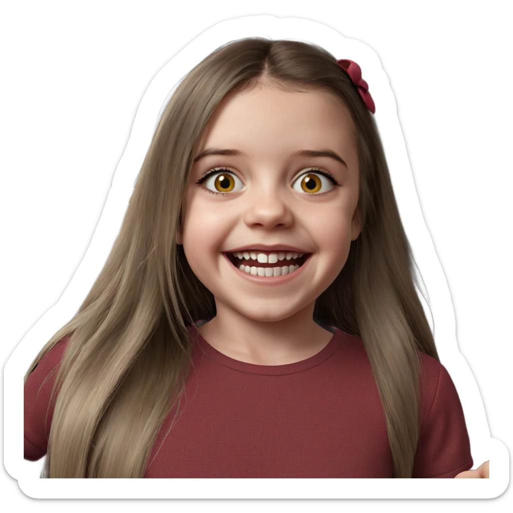 smiling horror girl parody sticker