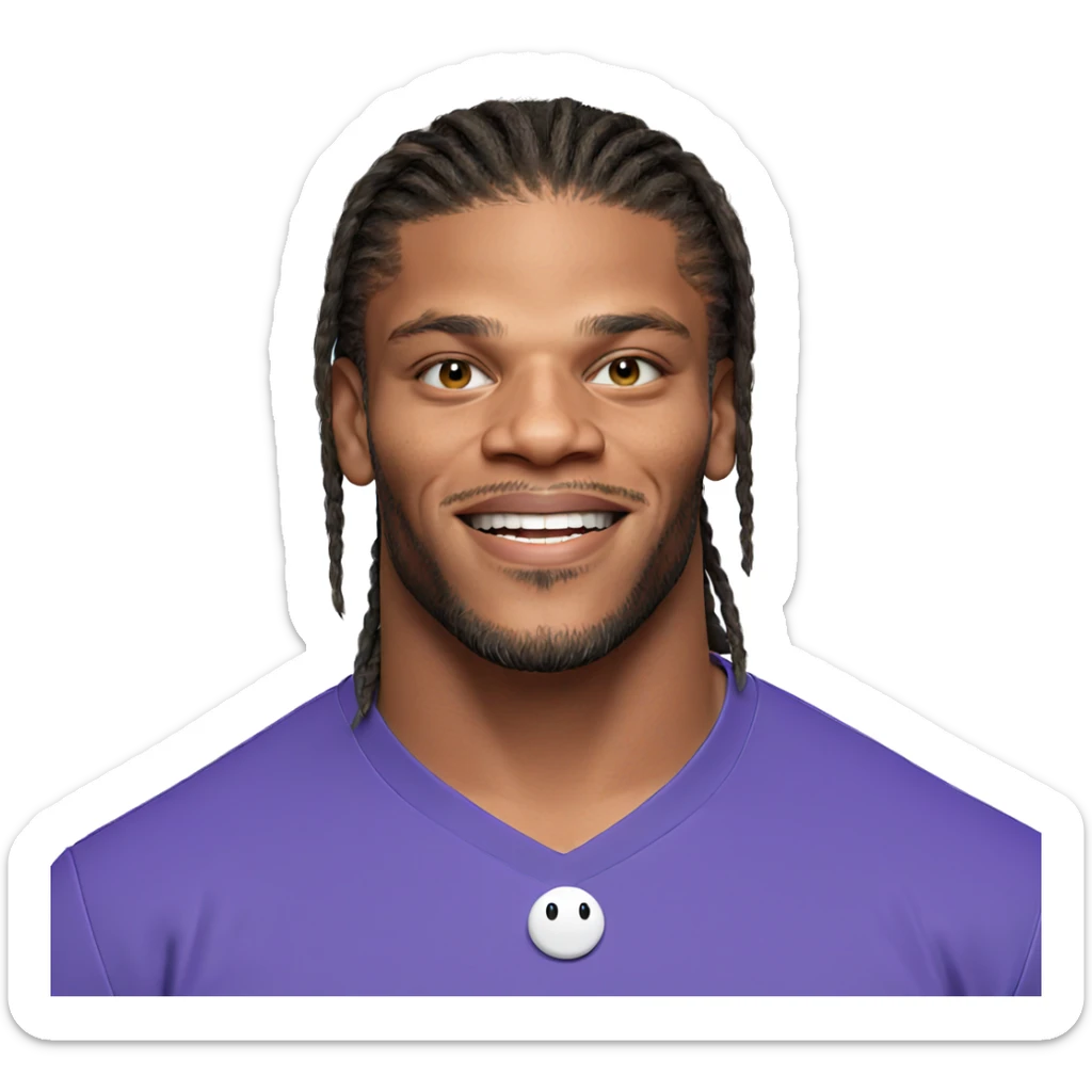 smiling boy with beard portrait sticker