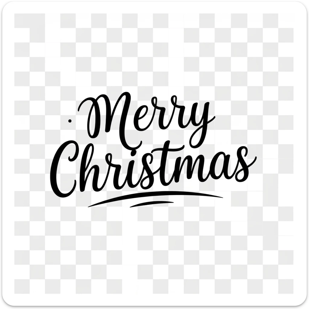 Merry christmas text, remove background sticker