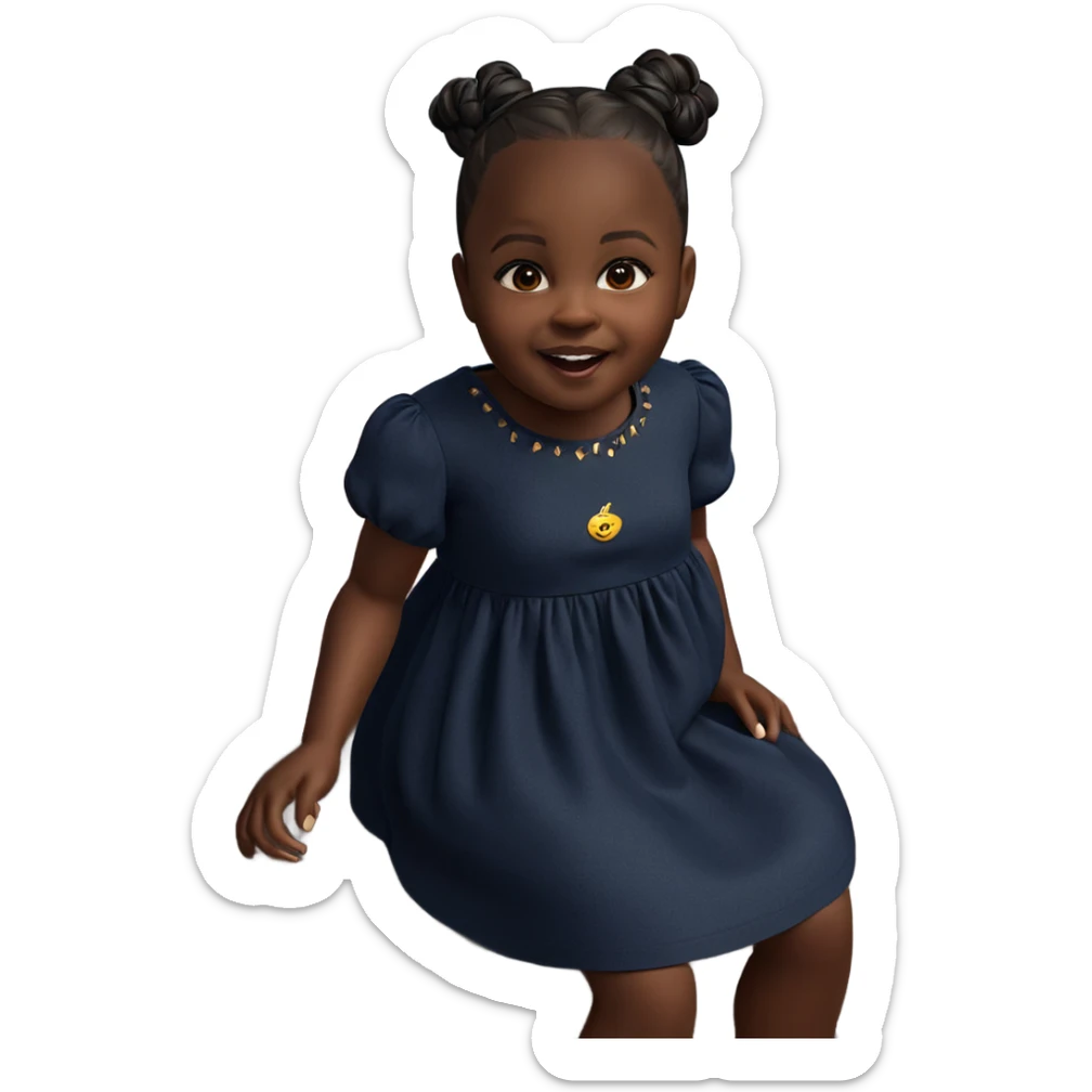 dark-skinned beauty in dress sticker