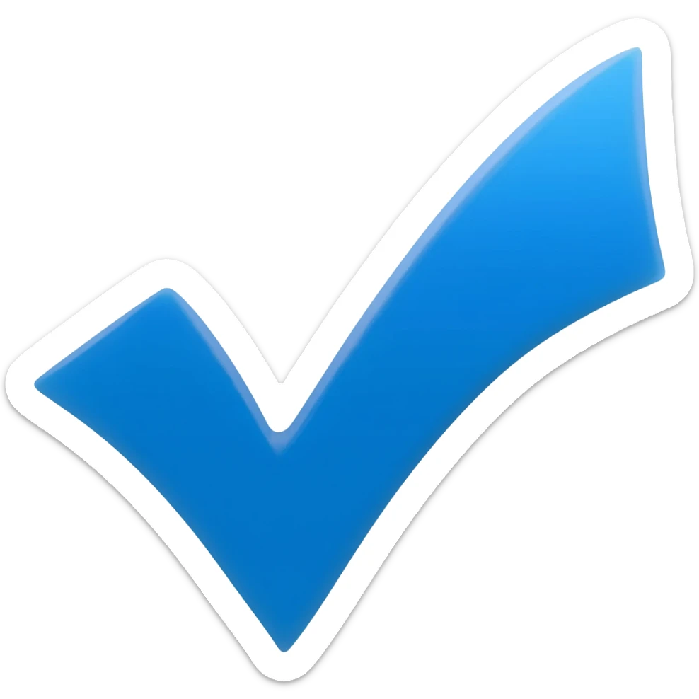 Verificado azul palomita sticker